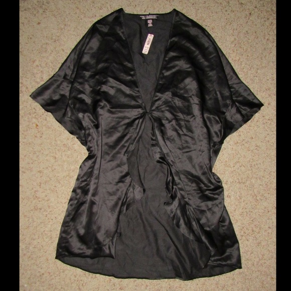 VICTORIA'S SECRET Satin Robe Kimono Cover-up Wrap - Picture 3 of 4